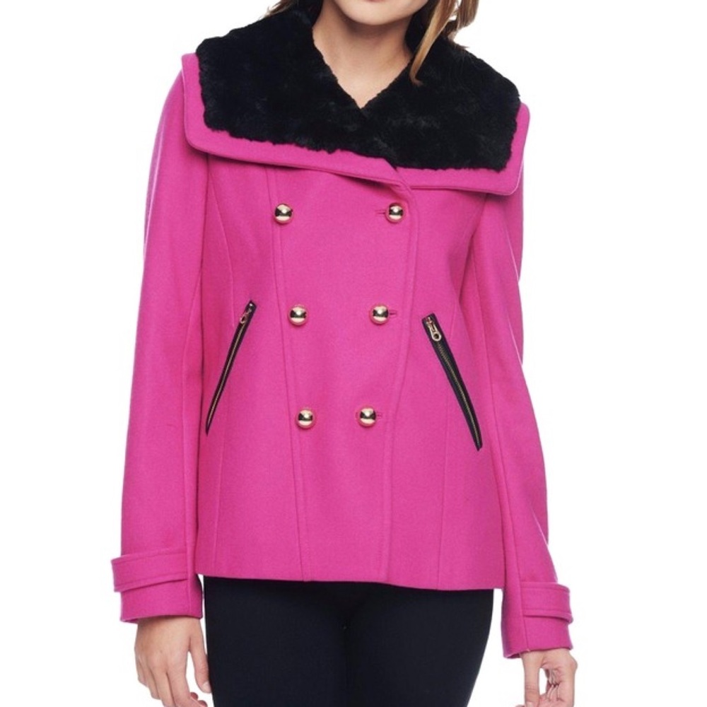Juicy Couture Pink Wool Coat